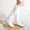 White, variant on POROPL Knee High Boots for Women Printed Round Toe Thigh High Shoes,Womens Boots Size 4.5