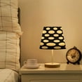 thumbnail image 6 of Ryvnso LED Bedside Table Lamp White Polka Dots Bedroom Desk Lamps Nightstand Lampshade S, 6 of 7