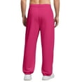 thumbnail image 4 of Dresfit Cuffed Sweatpants for Men Cotton Baggy Joggers Fall Cinched Bottom Loose Fit Solid Running Sweat Pants Baggy Fleece Thicken Thermal Trousesrs Hot Pink L, 4 of 8