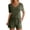Army Green-B, variant on Penkiiy 2 Piece Shorts Set for Women Summer Open Front Tie Up Crop Tops Short Sleeve Striped Shorts Outfits Casual Lounge Set M Pink