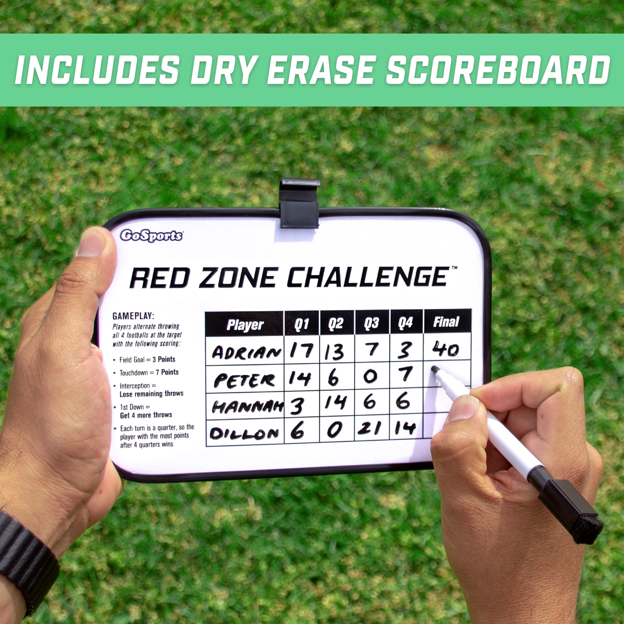 GoSports Red Zone Challenge Football Quarterback Toss Game Set 