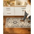 thumbnail image 3 of TOWN & COUNTRY LUXE Livie Forever Vintage Everwash® Washable Multi-Use Decorative Rug with Non-Slip Backing, Ivory/Black, 24"x72", 3 of 11