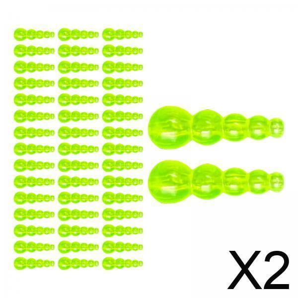 Kit De Cuentas De Pesca Apiladas, 2x50 Uds., Señuelos De Pesca, Aparejos Para Perca, Trucha, Leucomas, Verde Claro