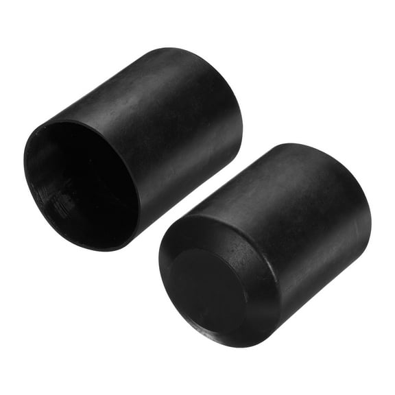 Uxcell 2Pcs Heat Shrink End Cap 72mm ID x 95mm L 2:1 Ratio Heat Shrink Tube Cap Black