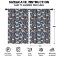 thumbnail image 2 of DarkBlue Cartoon Dinosaurs Text Pattern Insulated Teens Curtains Set Of 2, Bedroom Essentials, Toddler Room Decor 52x84in(132x213cm), 2 of 5
