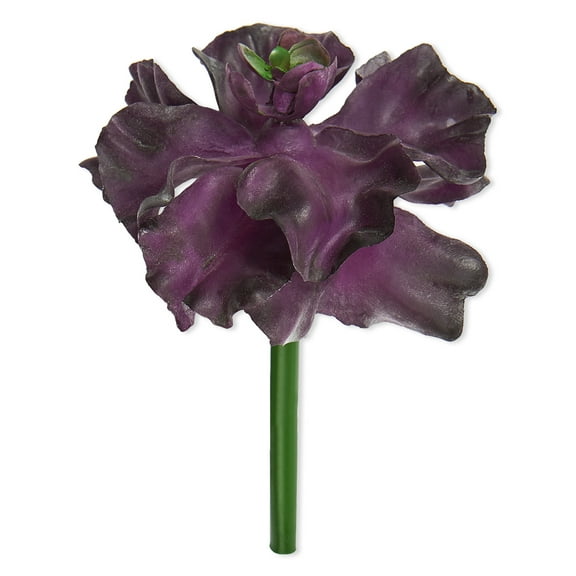 Mainstays Artificial Succulent Pick 3 inch x 3.5 inch Purple Ruffle