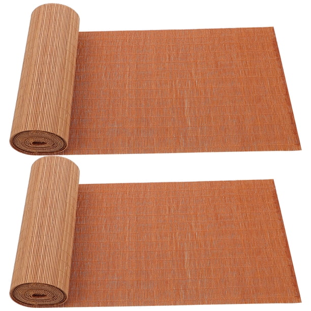 1 mantel individual de bambú sin borde para mesa de té, ideal para casas de té.