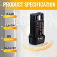 thumbnail image 2 of Batería DASNITE DEL1802 8V 3000mAh Li-ion Pack de 2, 2 of 7