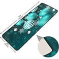thumbnail image 2 of SKYSONIC 2X6 Feet Smowflake Green Ball Runner Rug with Rubber Backing, Winter Blue Non Slip Entryway Rug Runner Washable Soft Area Rug Carpet for Hallway Bedroom Kitchen Decor, 2 of 6