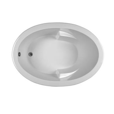 Reliance Baths R6042ODIW-B Oval 60 x 42 in. Whirlpool Bathtub With End Drain- Biscuit Finish