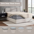 thumbnail image 3 of Virtu Full Fitted sheet only, 1800 Extra deep pocket fitted sheet soft microfiber, Linen, 3 of 6