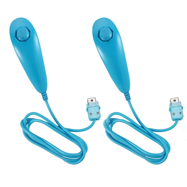 Wii Nunchuck Controllers,2 Packs Nunchuck Controllers for Wii U Replacement for WII U Video Game(Light Blue)