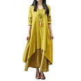 thumbnail image 2 of Robe Décontractée Ample pour Femme, Unie, à Manches Longues, Boho, Longue, Maxi, 2 of 7