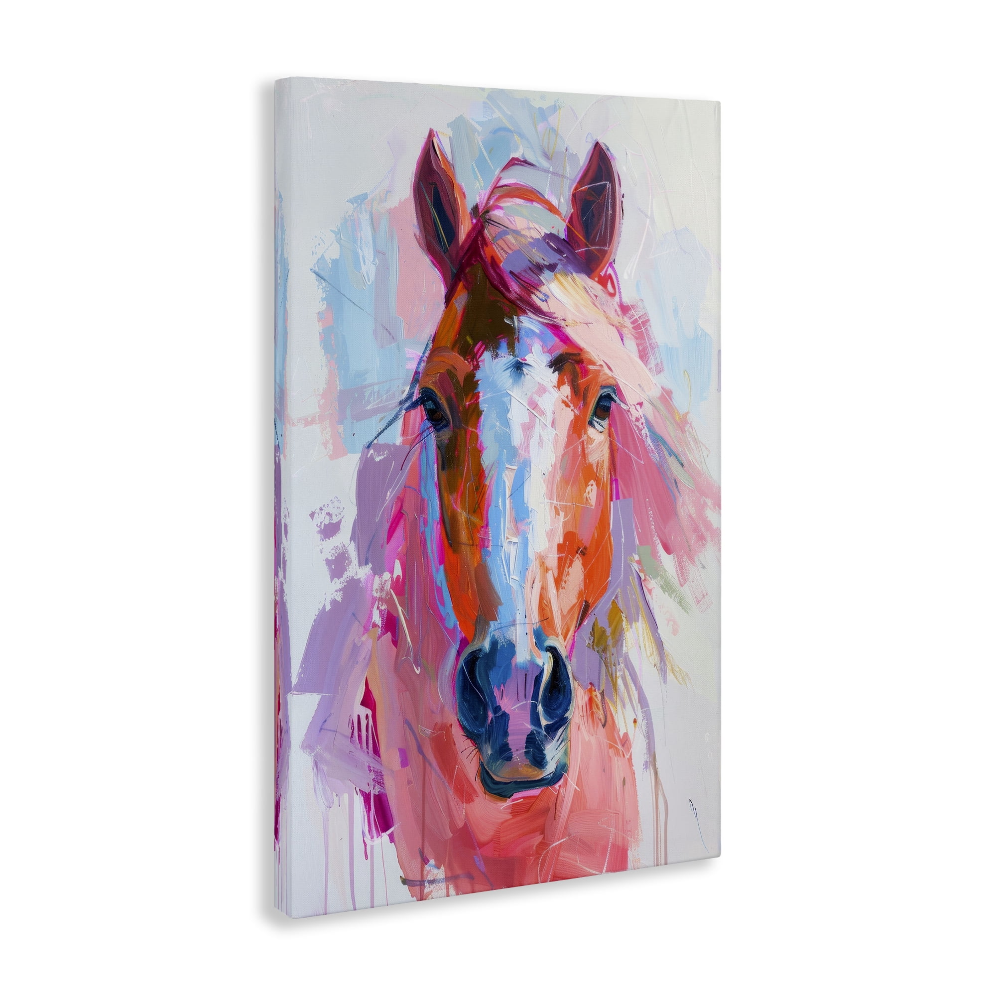 Stupell Industries Sunset Horse Visage Animals Painting Wrapped Canvas Art Print Wall Art, 20 x 30