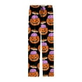 thumbnail image 4 of Yuncity Men Halloween Pajama Pants Hallowmas Casual Loose Fit Comfortable Trousers With Pockets for Everyday Wear Pajamas Pants Black M, 4 of 5