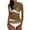 White, variant on WREESH Womens High Waisted Bikini Set Leopard Split Bikini Two-Piece Print Beach Swimsuit Beachwear Bathing Suits White