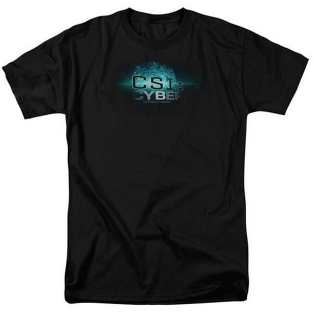 Csi- Cyber-Thumb Print - T-Shirt Adulte 18-1 à Manches Courtes - Noir&44; Petit