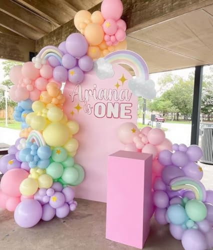 Pastel Rainbow Balloon Arch Kit, 162Pcs Macaron Assorted Colorful Party Balloon Garland Kit for Baby Shower, Wedding, Engagements, Birthday, Gender Reveal, Anniversary, Easter Decorations