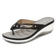 thumbnail image 1 of CAROOTU Femmes Doux Semelle Arquée Pantoufles Non Slip Plage Tong avec Boucle en Métal Utilisation Intérieure Extérieure, 1 of 6