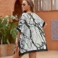 thumbnail image 4 of Marble Texture Women's Swimsuit Coverup Summer Beach Cover Up Bathing Suit Dress, 4 of 6