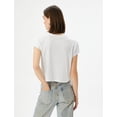 thumbnail image 4 of Short Sleeve Crew Neck Printed Crop T-Shirt, 4 of 6