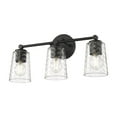 thumbnail image 5 of Millennium Lighting  Ashli 2/4 Light Vanity Light with Clear Honeycomb Glass Shades 3 Light - Matte Black, 5 of 5