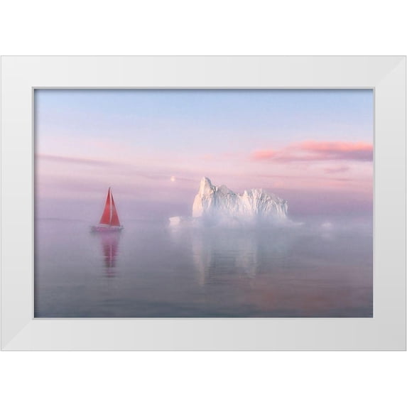 Jiao, Yang 18x13 White Modern Wood Framed Museum Art Print Titled - Midnight Sun