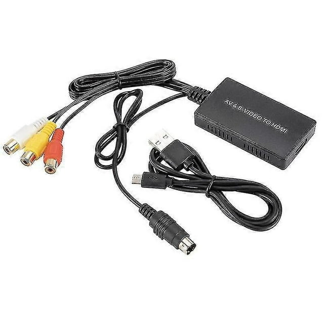Convertidor de S-Video a HDMI, adaptador de AV a HDMI, convertidor de RCA compatible con 1080p