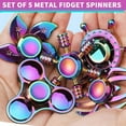 thumbnail image 4 of Dikence Metal Fidget Spinners for 4 5 6 7 8 Year Old Kids and Adults Anti-Anxiety Stress Relief Toys for 3-9 Boy Girl Party Favors 5PCS X-Shape Finger Hand Spinners, 4 of 8