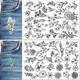 thumbnail image 4 of Twinkseal Pants Embroidery Patch 2 Sheets Stitch Embroidery Patches Water Soluble Stabilizers with Flower Patterns Diy Hand Sewing Lover's Dream, 4 of 8