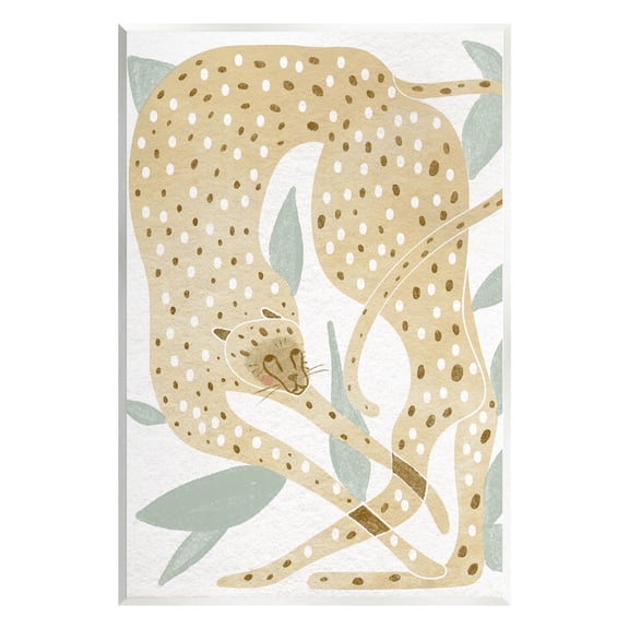 Modern Cheetah Botanical Leaves Animals & Insects Graphic Art Unframed Art Print Wall Art
