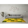 thumbnail image 3 of Ahgly Company Indoor Rectangle Abstract Yellow Contemporary Area Rugs, 7' x 10', 3 of 4