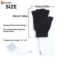 thumbnail image 4 of Spencer Men Women USB Heated Gloves, Knitting Wool Electric Heating Gloves Mitten Hands Warmer Winter Fingerless Laptop Gloves Washable, 4 of 8