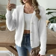 thumbnail image 5 of GuangCheng Womens Ribbed Thick Knit Cardigans Oversized V Neck Button Down Long Sleeve Warm Cardigan Sweaters, 5 of 7