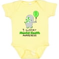 thumbnail image 3 of Inktastic I Support Mental Health Awareness Elephant and Balloon Boys or Girls Baby Bodysuit, 3 of 5