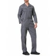thumbnail image 4 of TOPTIE Men's Long Sleeve Coverall Action Back Coverall with Zipper Pockets, Mechanic Uniform, Gray Coverall, 4 of 9