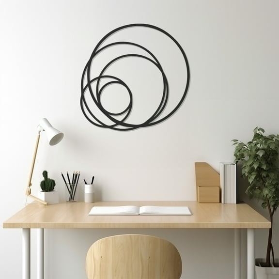 LaModaHome Exclusive Hoops Metal Wall Art – Durable & Artistic Metal Wall Art for Home and Office Decor, Perfect for Any Interior Design Aesthetic