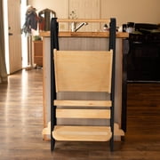 HARPPA Foldable Toddler Kitchen Tower, Standing Tower for Kids Age 1.5-6 Years, Black