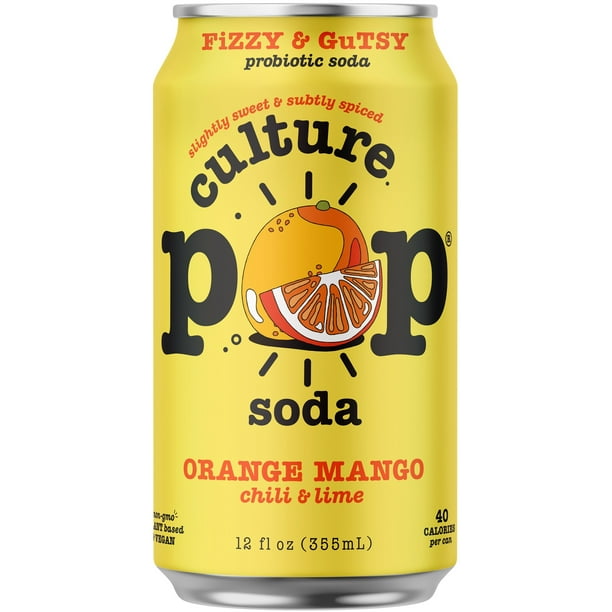 Culture Pop Sparkling Prebiotic Soda Orange Mango 12 Fl Oz Cans Pack Of 6 Walmart Com Culture Pop Sparkling Prebiotic Soda Orange Mango 12 Fl Oz Cans Pack Of 6 Walmart Com