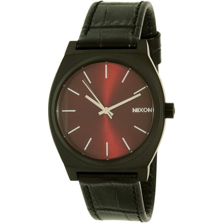 Nixon Men's Kensington A0451886 Black Leather Quartz Dress Watch