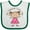 White and Green, variant on Inktastic My Granny Loves Me Girls Baby Bib