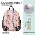 thumbnail image 5 of Princess and Ballerina Pink Pattern Backpack for School, Cute School Bag with Adjustable Shoulder Straps and Padded Back, 13.8"x11.4"x6", 5 of 5