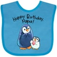 thumbnail image 3 of Inktastic Happy Birthday, Papa- Cute Penguins Boys or Girls Baby Bib, 3 of 4
