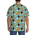 thumbnail image 5 of Xecao offers the Cute French Bulldog for Men's Casual Short-sleeved Shirt, a button-up collared shirt with a pocket, perfect for beach vacations and yacht travel in the 3X-Large size., 5 of 7