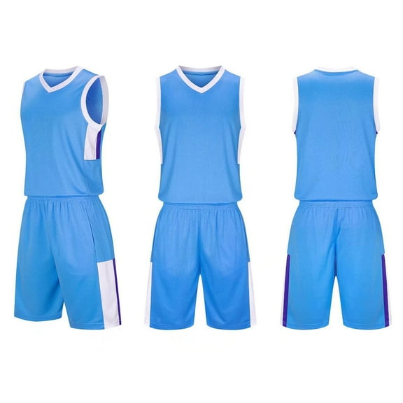 ATOGUTA Boys Summer Activewear Set Size 4-14 Years Basketball Performance Set Youth Lightweight Basketball Tank Top and Track Shorts Sky Blue