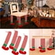 thumbnail image 5 of Bewildely 1 par de fundas navideñas para patas de mesa, calcetines para silla de Navidad, fundas para patas de silla de para decoración navideña Kits de decoración para fiestas Bewildely HA037796-00, 5 of 6
