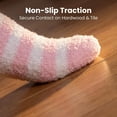 thumbnail image 5 of Colorfut Women's 3-Pairs Cozy Microfiber Anti-Skid Soft Colorful Patterned Fuzzy Crew Socks&nbsp;Slipper (with non-slip silicone grippers) FZ31-B, 5 of 6
