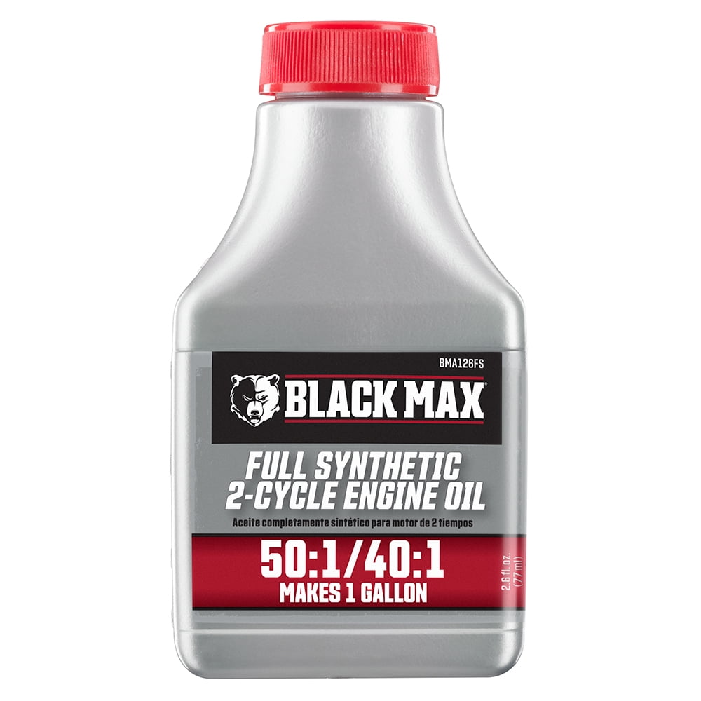 Black Max 2.6oz Full Synthetic 2-Cycle Oil, Makes 1 Gallon