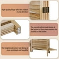 thumbnail image 4 of 4 Panels Room Divider,Privacy Wooden Screenwith Shelves,Room Separators Divider Wall, Folding Room Dividers for Room Partition Separation, Partition Wall for Home Office, Study, Art Display,Natural, 4 of 7