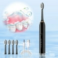 thumbnail image 4 of ZFYXGS Electric Toothbrush for Adults with Case, 4 Brush Heads and 6 Modes, Black, IPX7 Waterpoorf, 4 of 6